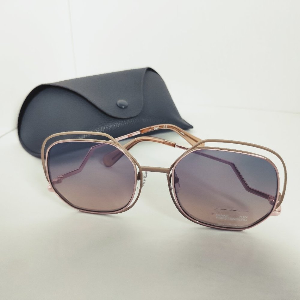 Diane Von Furstenberg Rose Gold Sunglasses